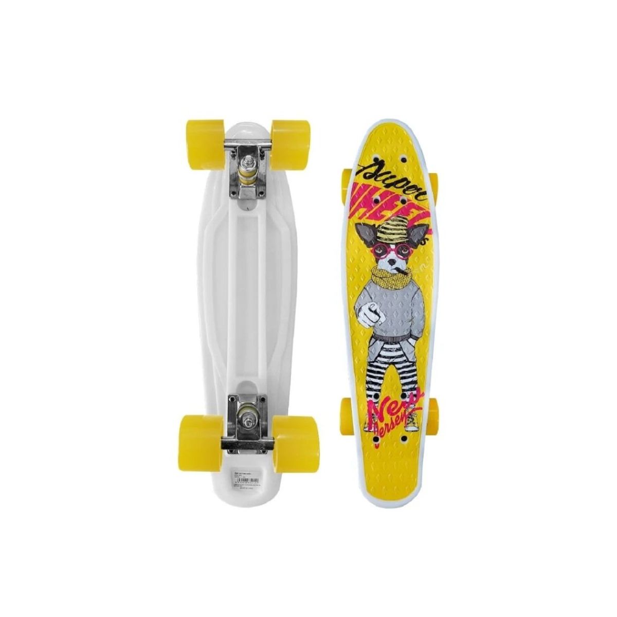 GENERICO - Skate Penny Board Patineta Yellow Perro Boys