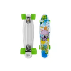 GENERICO - Skate Penny Board Patineta Skull Full Color Niños Green
