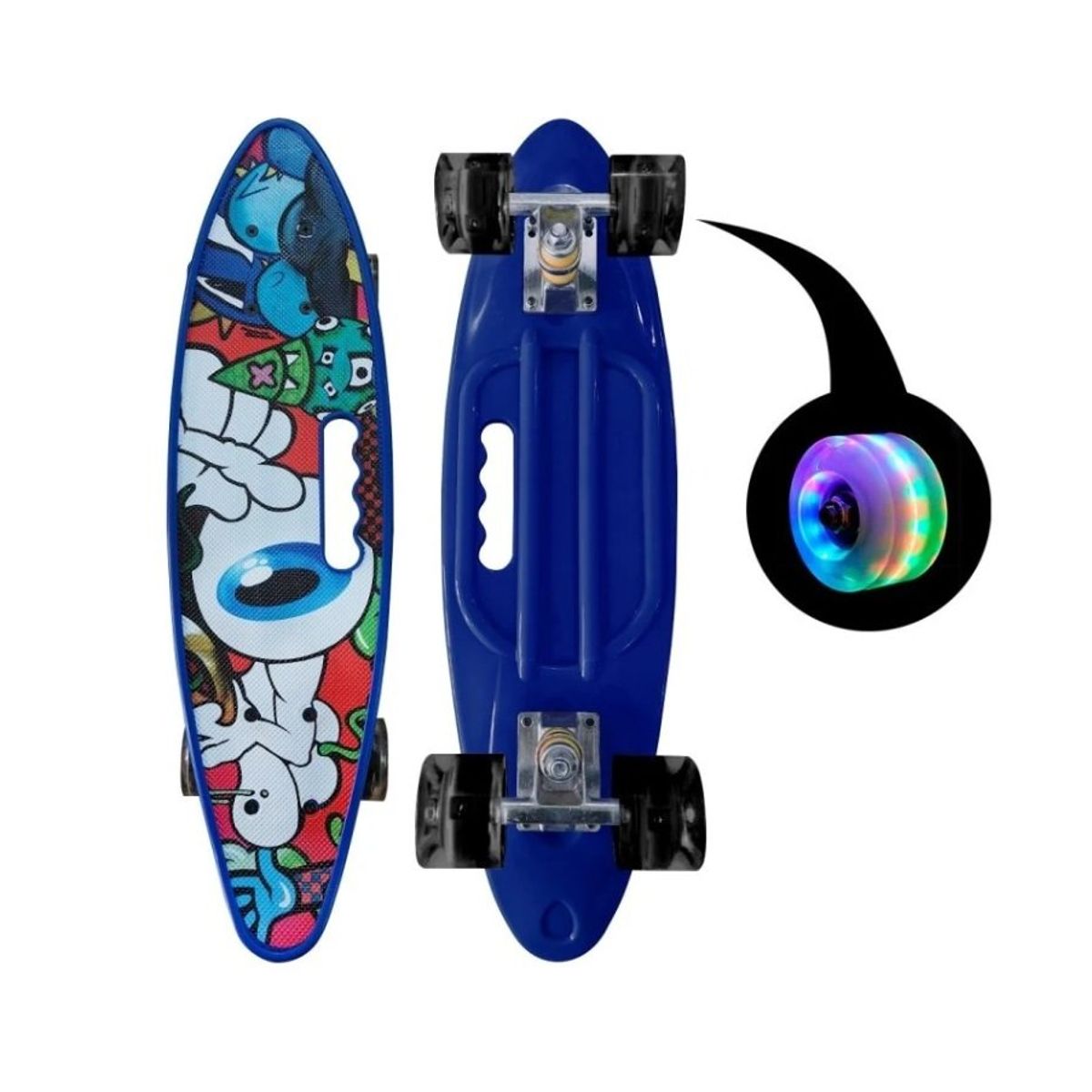 GENERICO - Skate Penny Cruiser Patineta Full Colores Ruedas Led  diseño