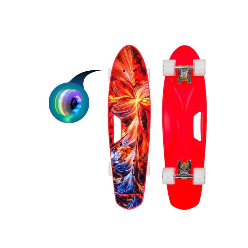 GENERICO - Skate Penny Slalom Patineta Red Flash Ruedas Led Niños