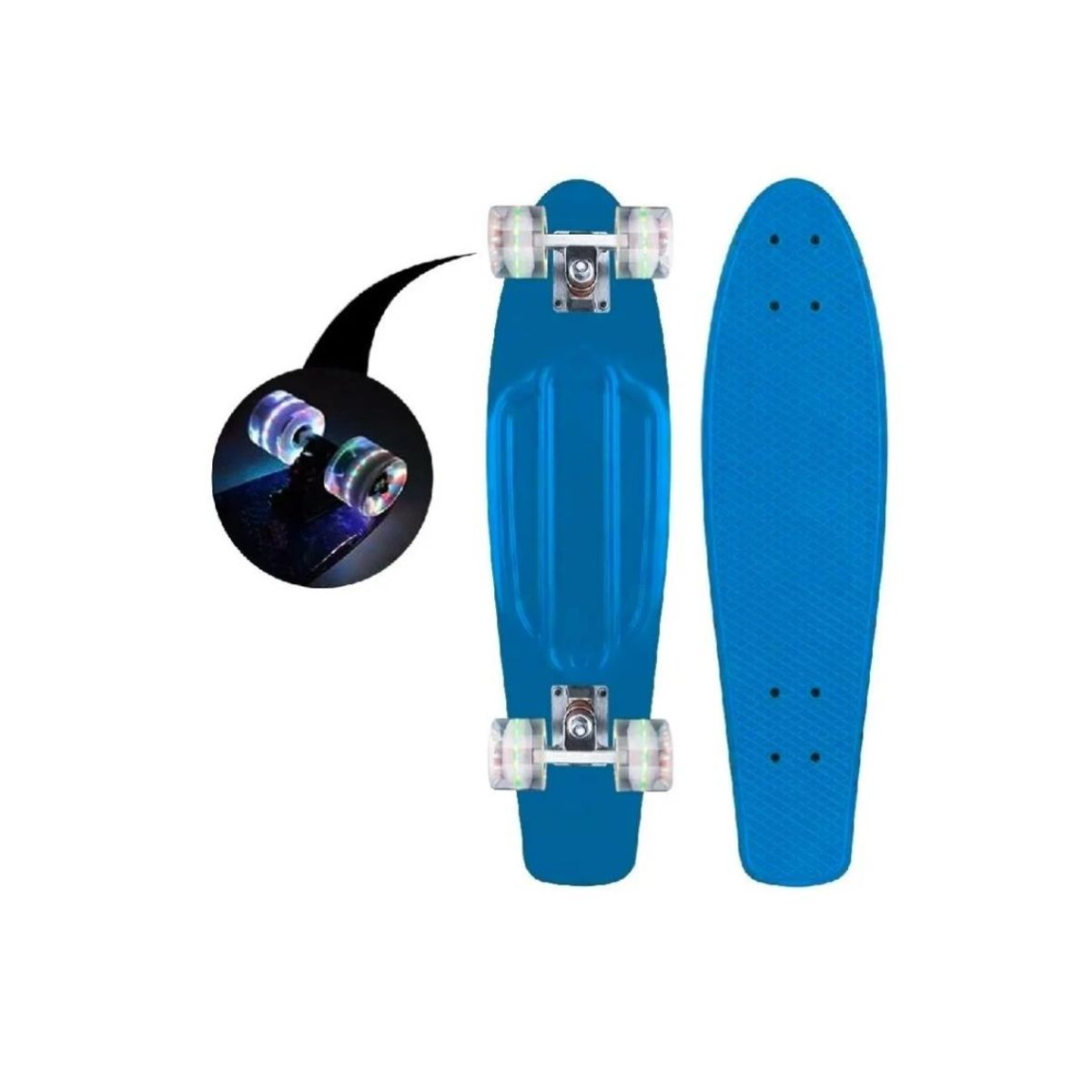 GENERICO - Skate Penny Patineta Celeste Ruedas Led Niños Blue