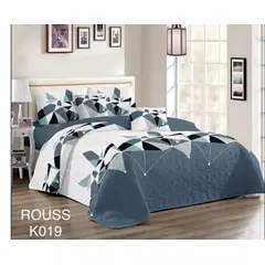GENERICO - Quilt de Verano King Color Blanco con Diseño K019