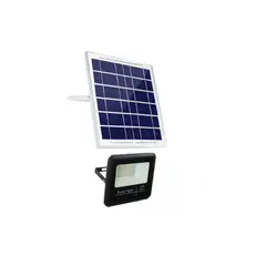 GENERICO - Lámpara Foco Solar Led 50w Flood Panel Solar Control Remoto