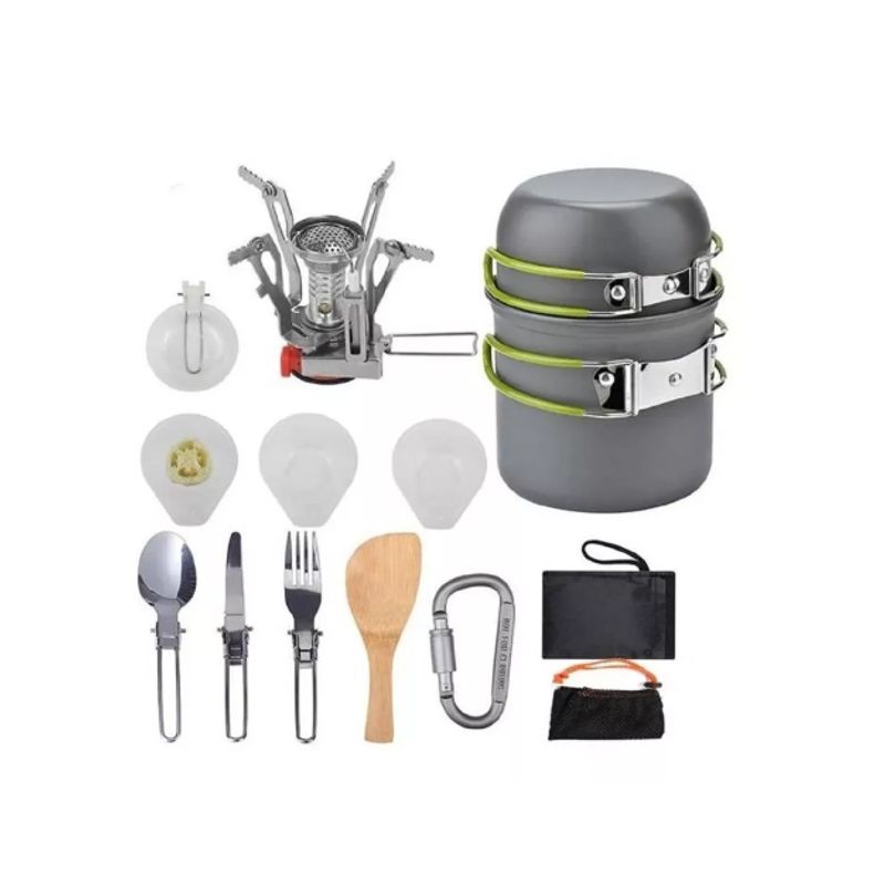 GENERICO - Set Ollas Camping Para Cocinilla Camping Olla y cocinilla