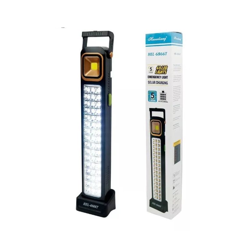 GENERICO - Lampara Luz Emergencia Recargable 48 Led Solar Foco Usb