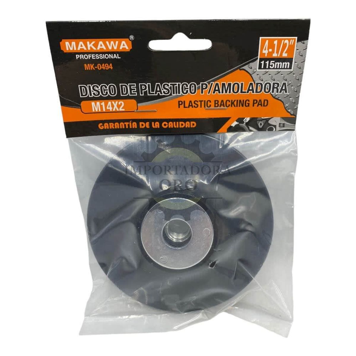 METALFER - Disco Plástico P Esmeril - Plato Soporte Lija - 115mm