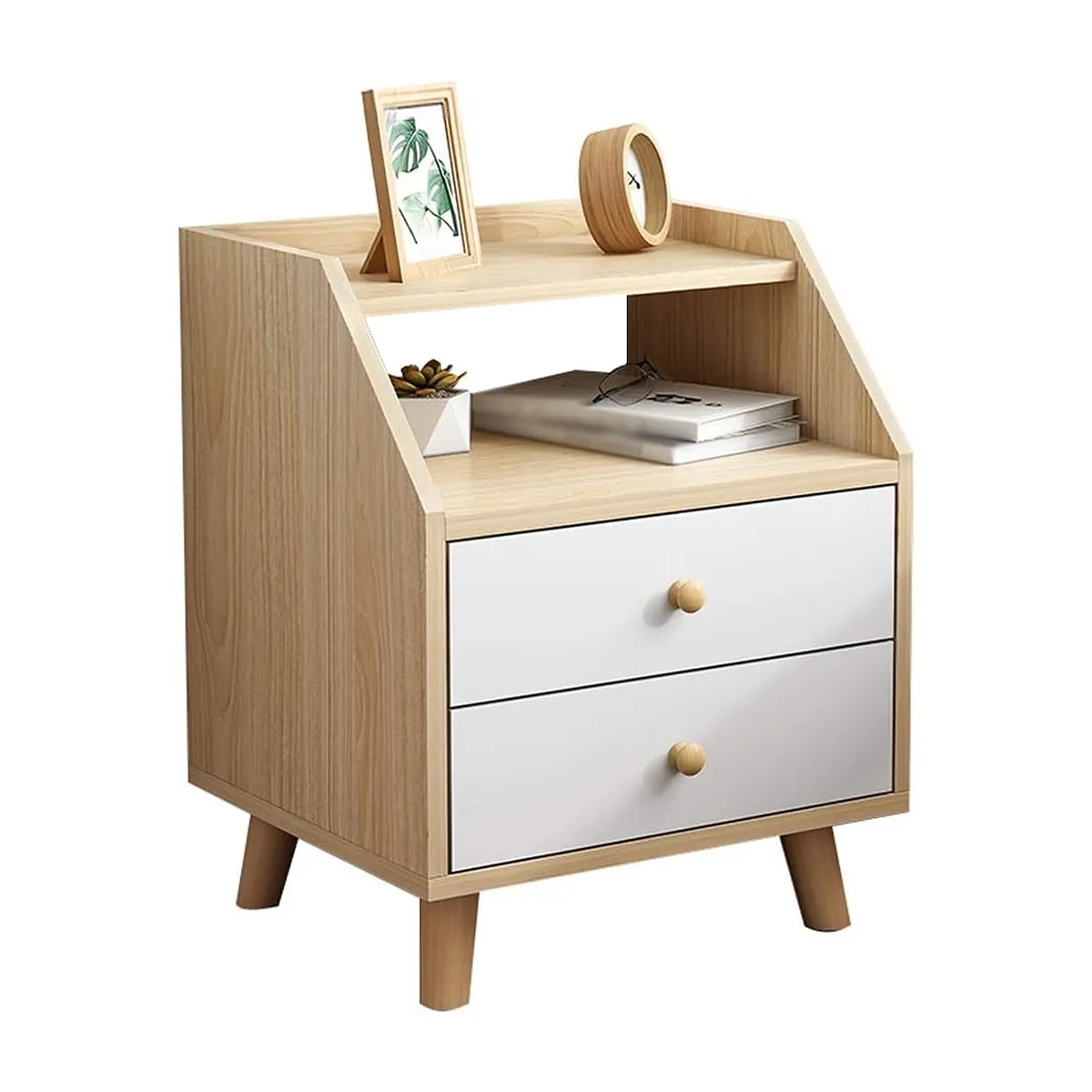 MUNDO ONLINE - Velador 2 Niveles 2 Cajones 53*40*34