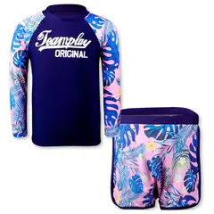JUMP KIDS - TRAJE DE BAÑO 2 PIEZAS MANGA LARGA NIÑA