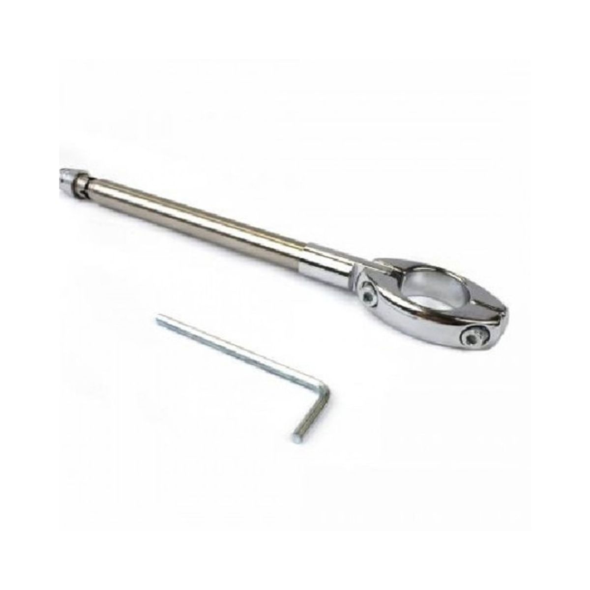 GENERICO - Antena Corta Hilo Curado Moto Retractil Cromada