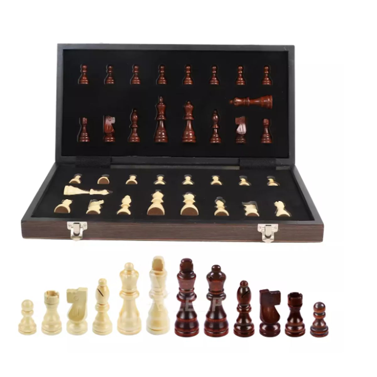 NACION AJEDREZ - Tablero De Ajedrez Madera Plegable Y Magnético Premium 40x40