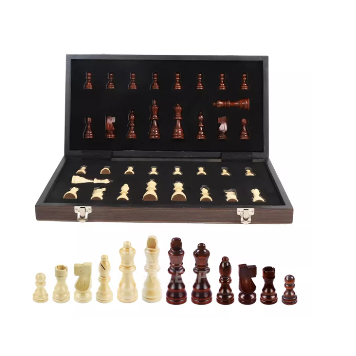 NACION AJEDREZ - Tablero De Ajedrez Madera Plegable Y Magnético Premium 40x40