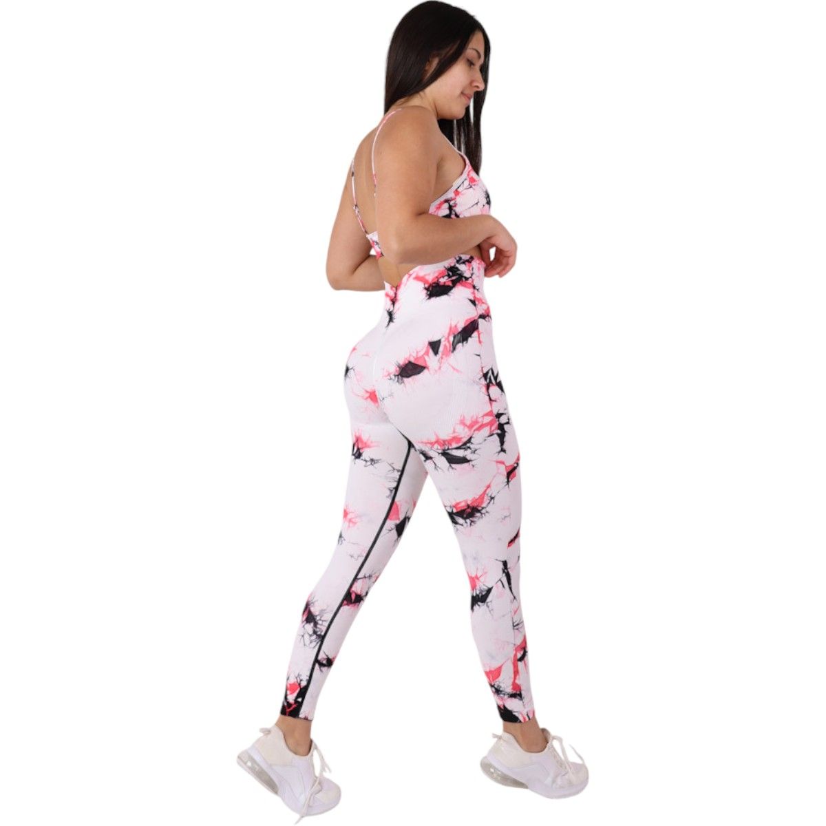 GENERICO - Conjunto Largo Peto y Calza Tiro Alto Tie dye Claro