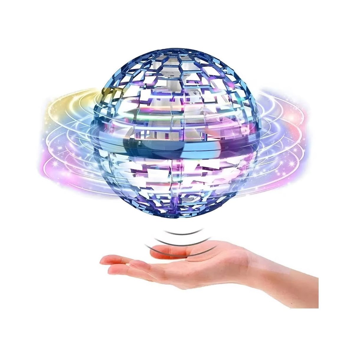 ANGELES DEL HOGAR - Juguete de bola voladora giratorio de 360° controlado a mano