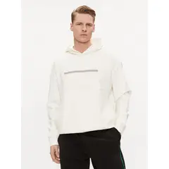 CALVIN KLEIN - Polerón con Gorro Color Embossed Blanco