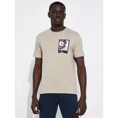 CALVIN KLEIN - Polera Framed Flower Graphic Beige