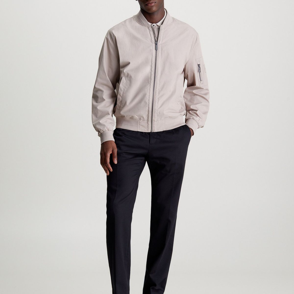 CALVIN KLEIN - Chaqueta Bomber Hero Beige Calvin Klein