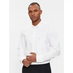 CALVIN KLEIN - Camisa Slim Fit Liquid Touch Blanco