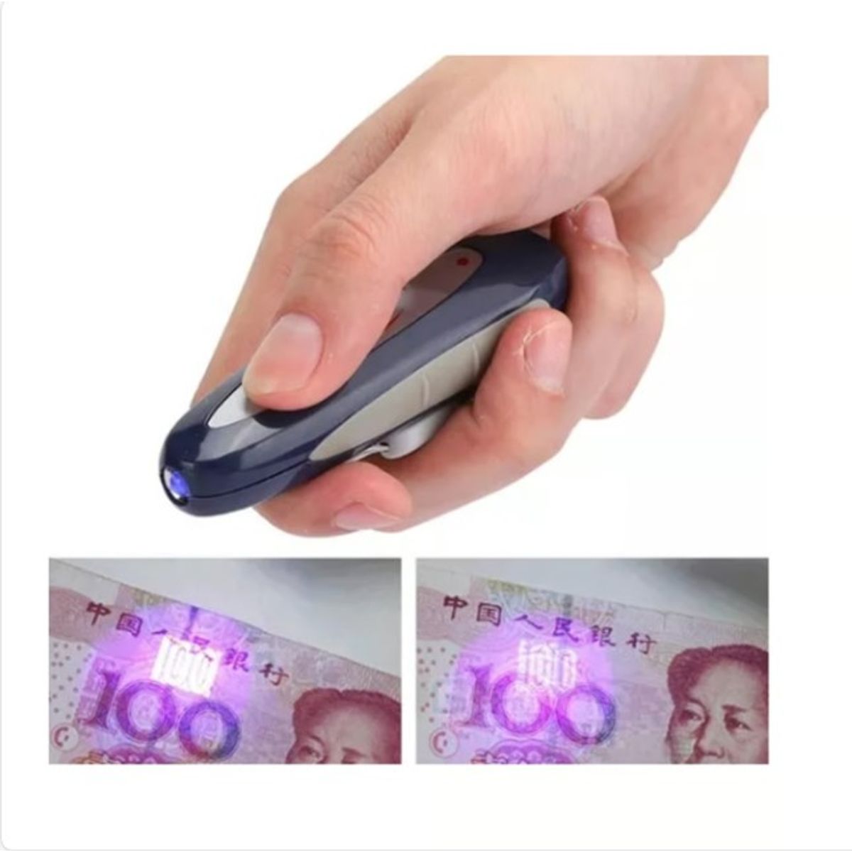 GENERICO - Detector De Dinero 3680Portátil Luz Púrpura Magnético Mini 2 En