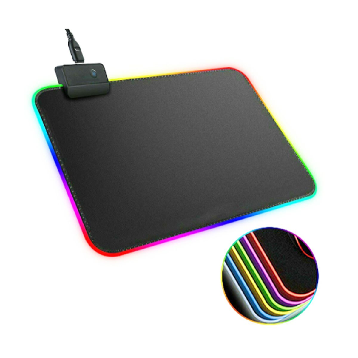 GENERICO - Mousepad Con luz RGB  y selección de colores