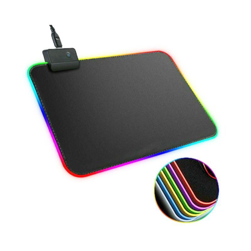 GENERICO - Mousepad Con luz RGB  y selección de colores