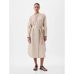 GAP - Vestido Mujer Maxi Lino Morado