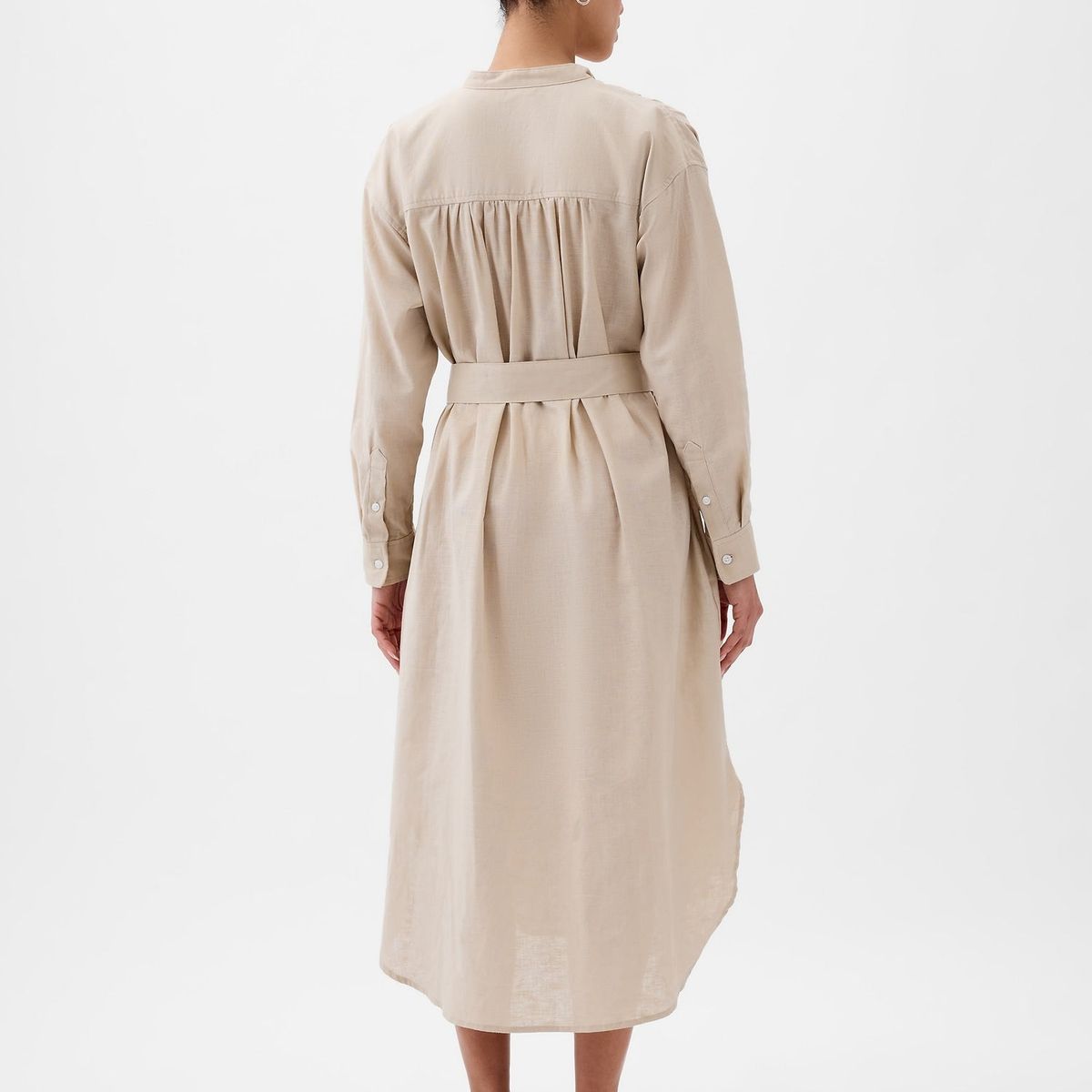 GAP - Vestido Mujer Maxi Lino Morado GAP