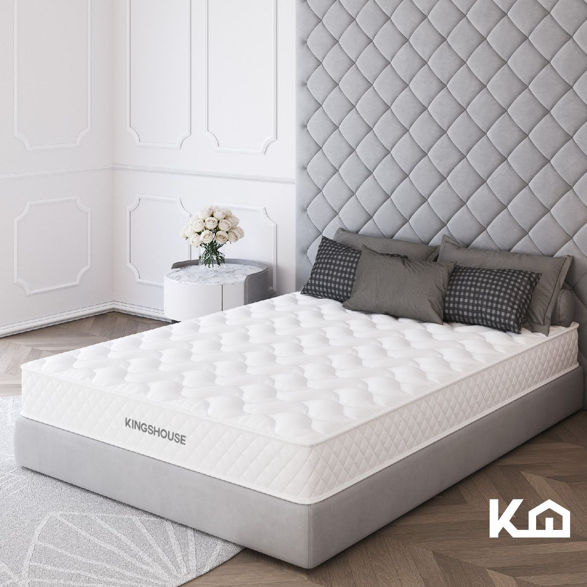 LUMAX - Colchon 1 Plaza Espuma Kingshouse Antiácaros Hipoalergénico