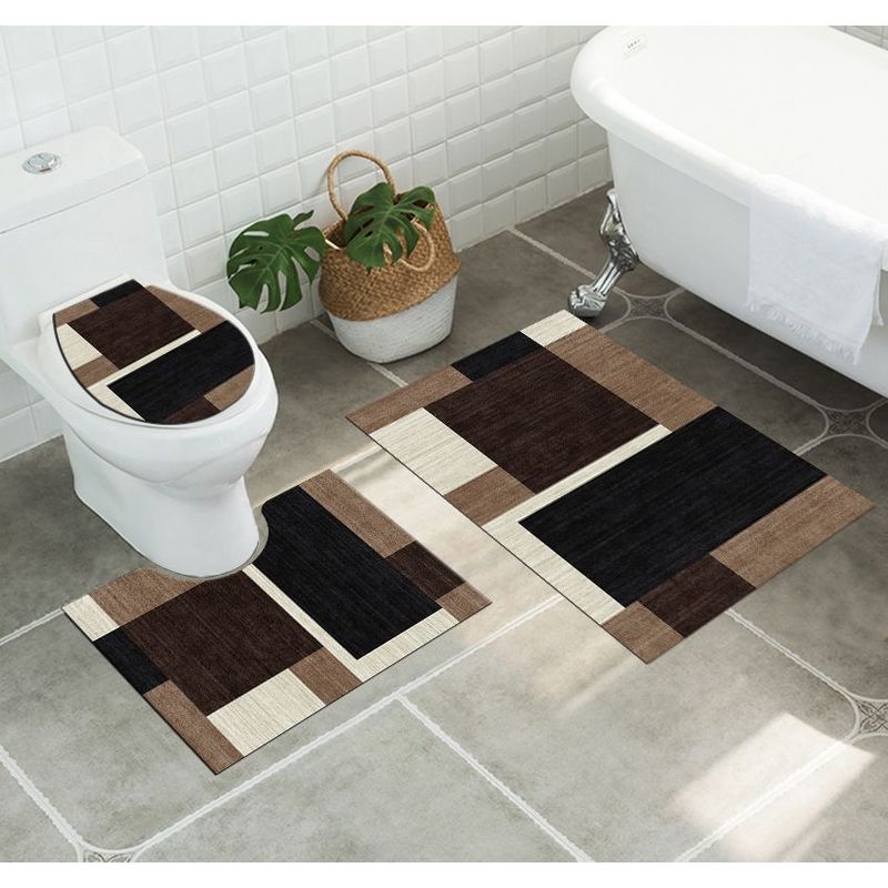 ANGELES DEL HOGAR - Set alfombras de Baño Con diseños 3 piezas