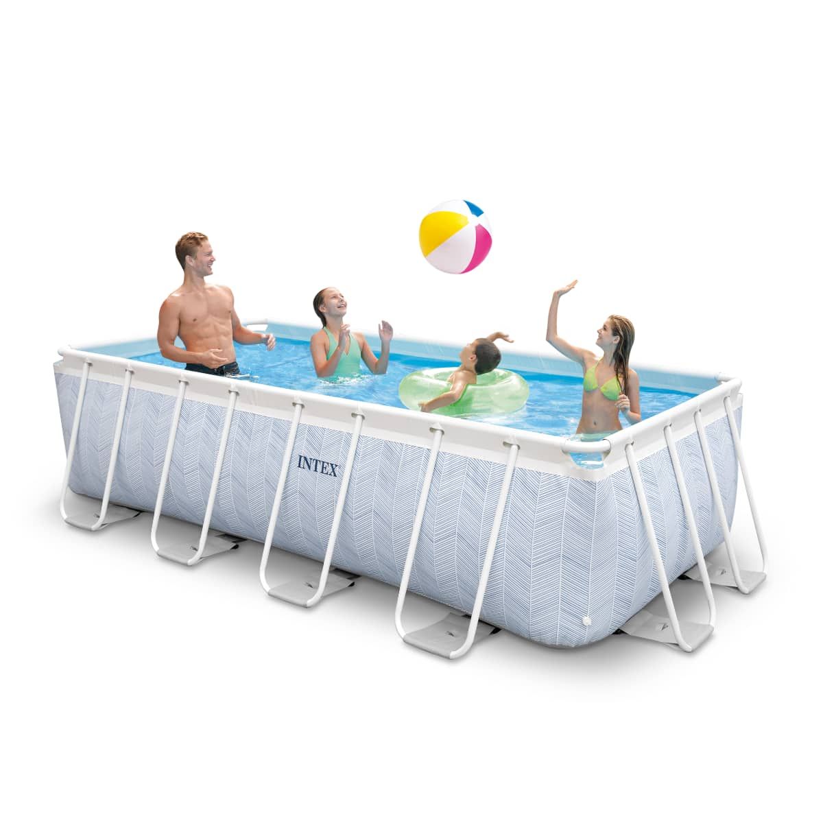 INTEX - Piscina Estructural Rectangular INTEX Prism Frame Chevron 4x2x1 Metros