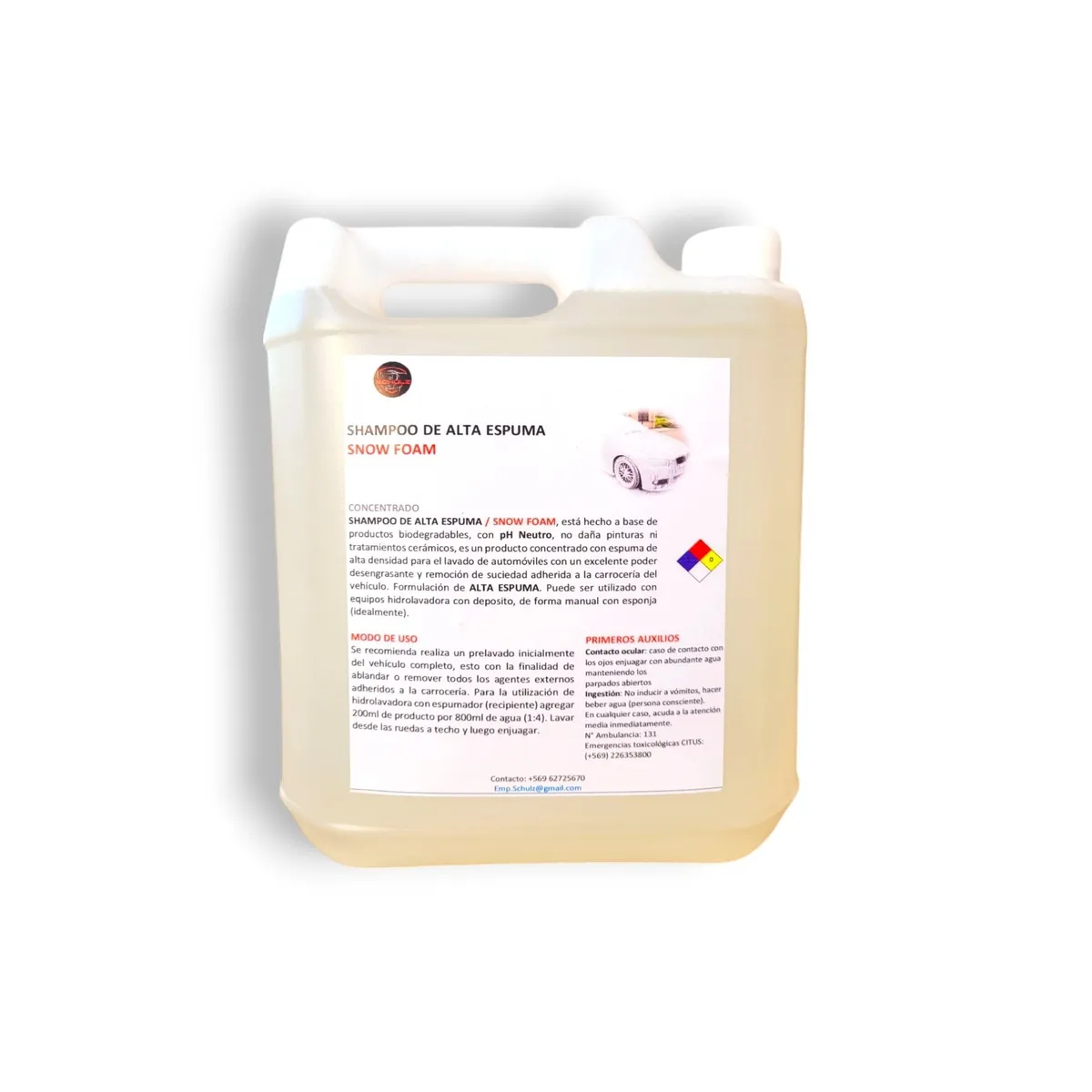 GENERICO - SHAMPOOO CARROCERIA AUTOMOTRIZ PH NEUTRO ALTA ESPUMA