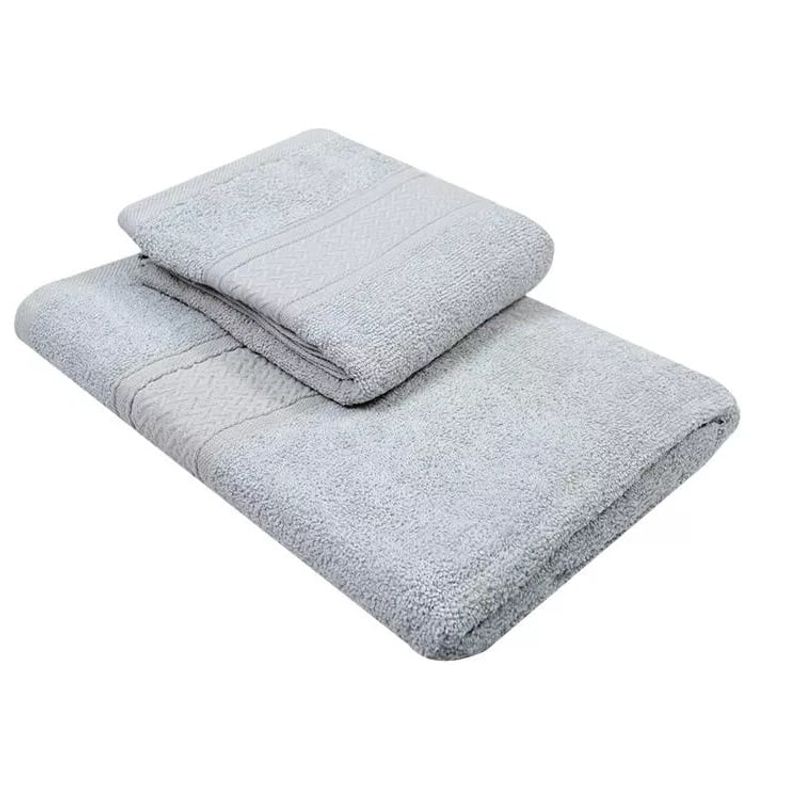 PALERMO - Set 2 Toallas Color Gris - S0744G