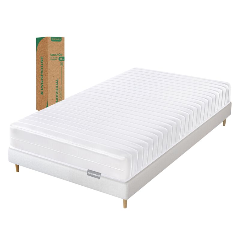 LUMAX - Colchon 1 Plaza Resortes Kingshouse 90X190X16cm