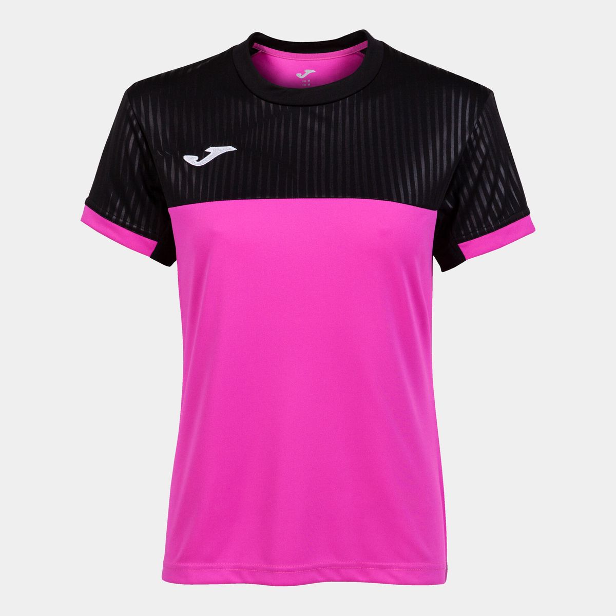 JOMA - POLERA MANGA CORTA JOMA MONTREAL NEGRO-ROSADO FLUOR