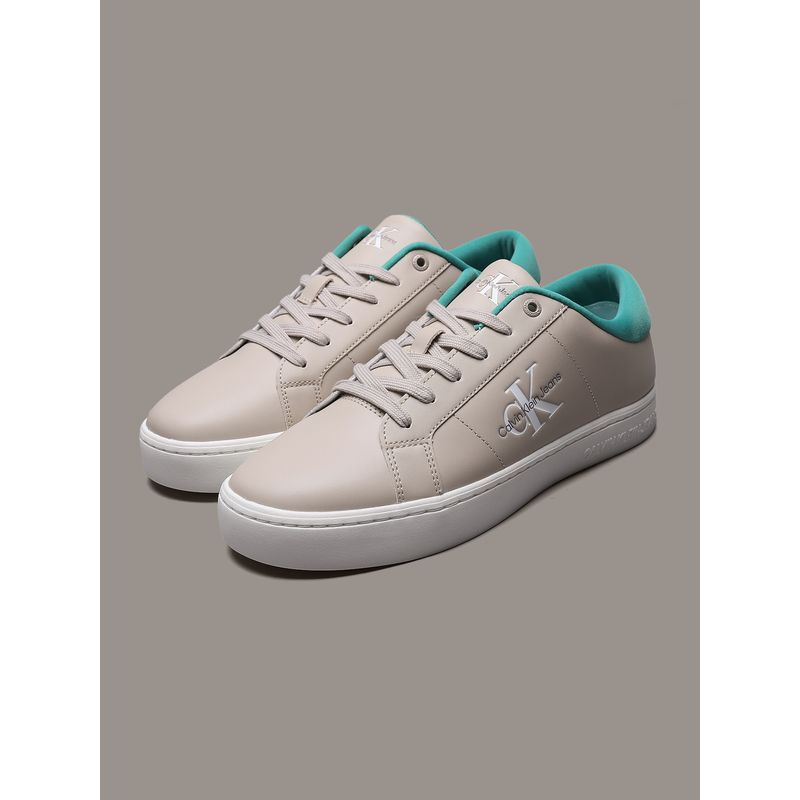 CALVIN KLEIN - Zapatillas cuero Classic Cupsole Low Beige Calvin Klein