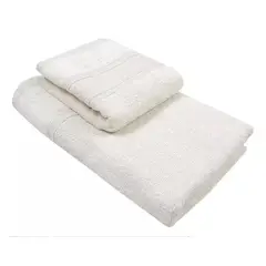 PALERMO - Set 2 Toallas Color Marfil - S0744M