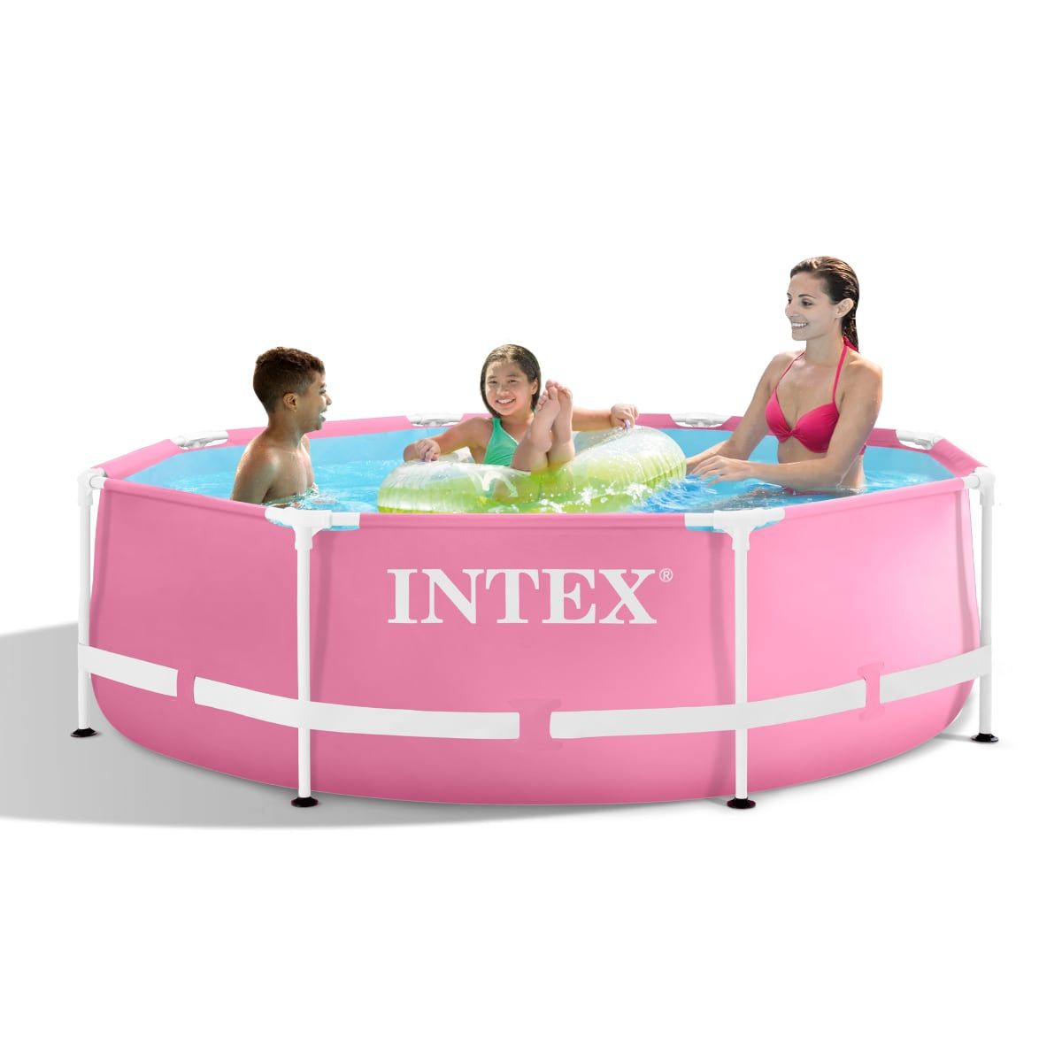 INTEX - Piscina Estructural Redonda INTEX Metal Frame 244x76 cm 2843 L Rosada