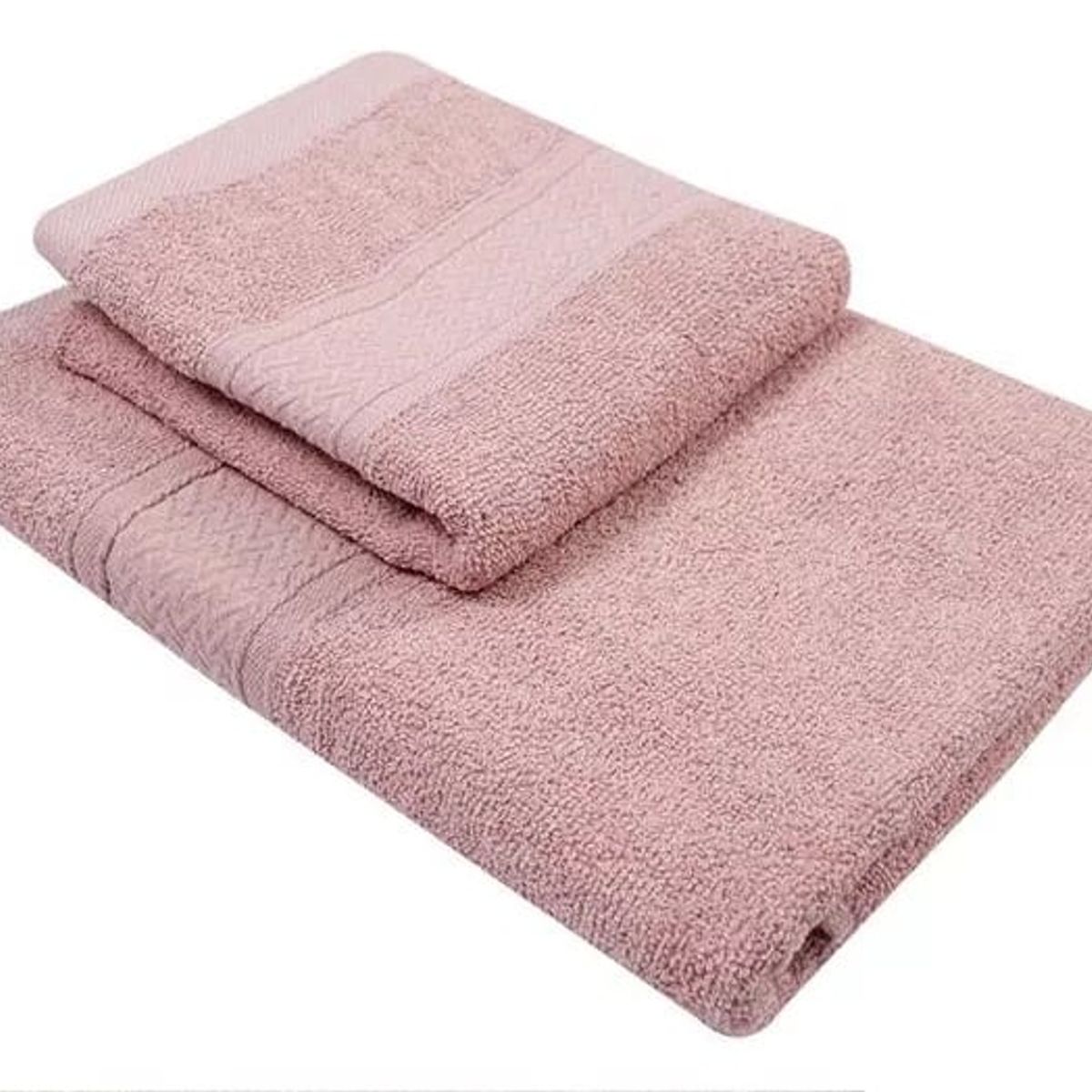 PALERMO - Set 2 Toallas Color Rosa Palido - S0744R