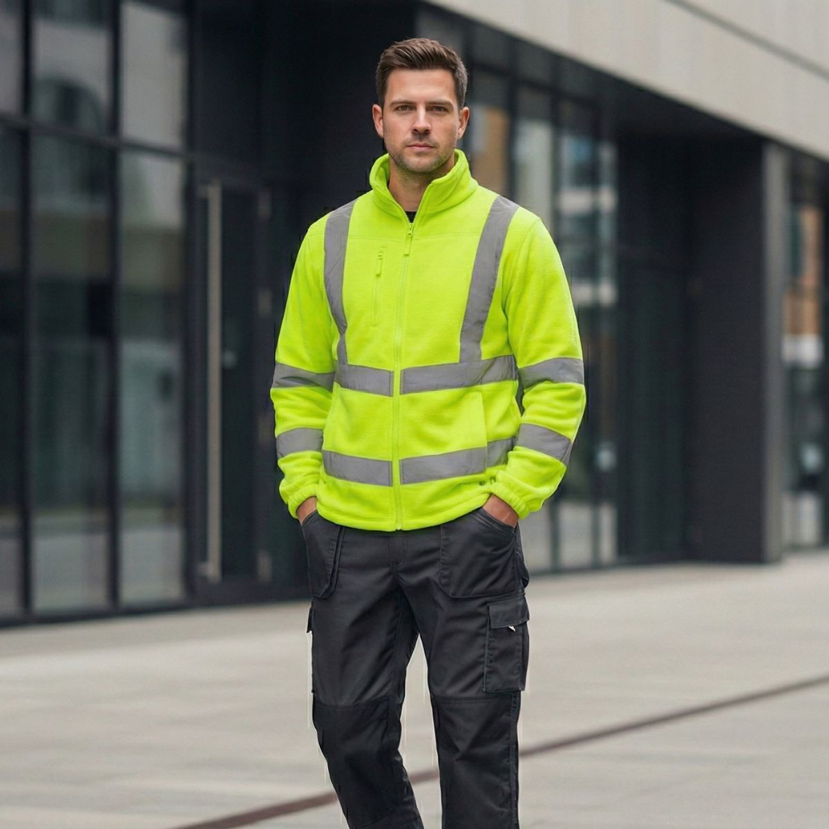 T-WORLD - Micropolar Térmico Hombre Alta Visibilidad Cinta Reflectante