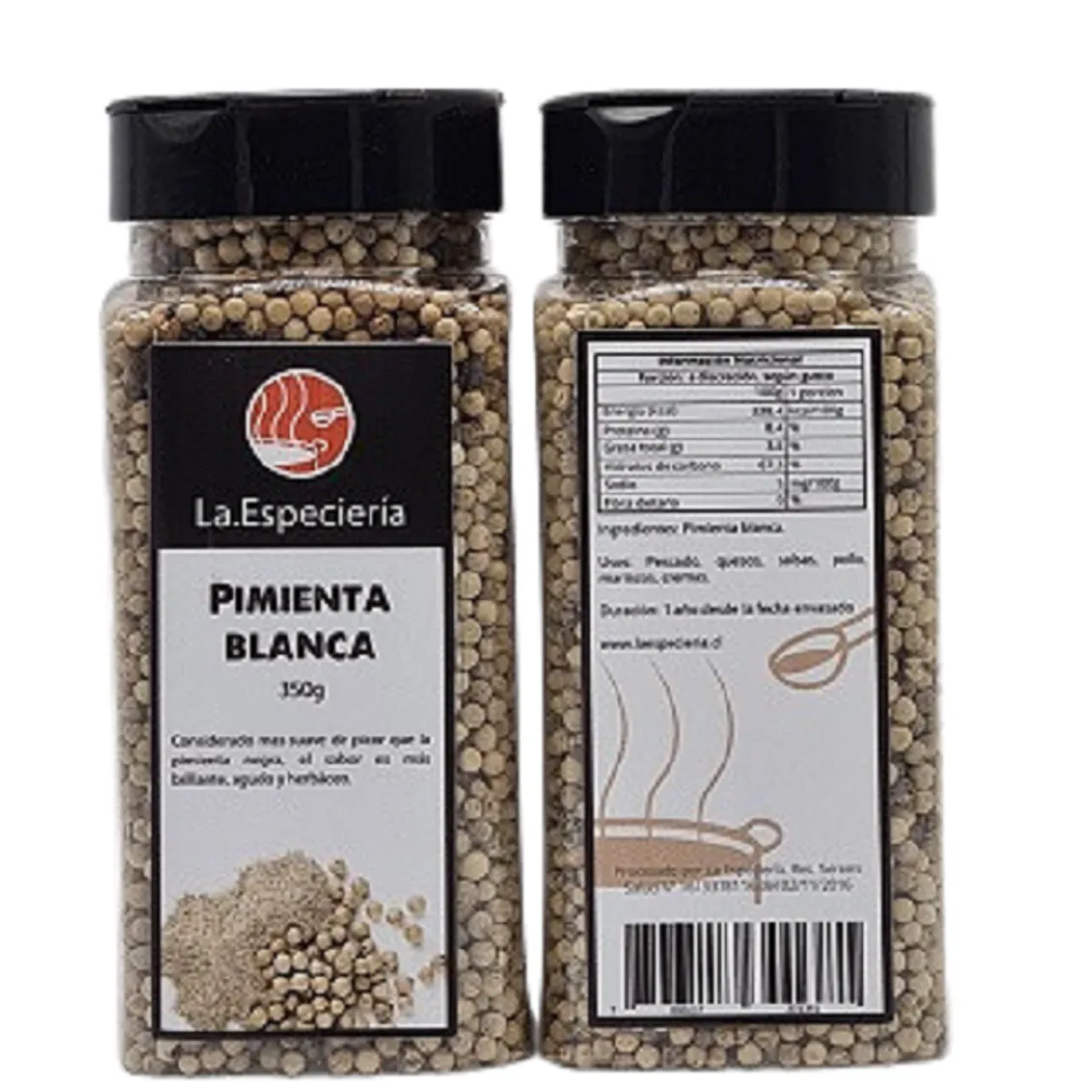 GENERICO - Pimienta Blanca Entera 350g La Especieria