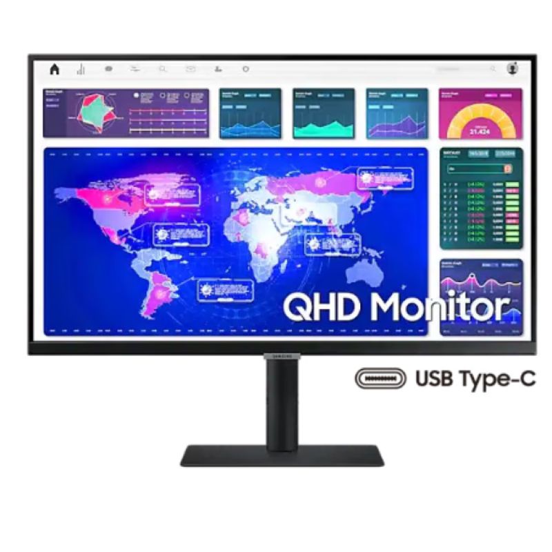 SAMSUNG - Monitor 24" - Samsung LS24A600UCLXZS - Quad HD - 5ms 75 Hz Pivoteable