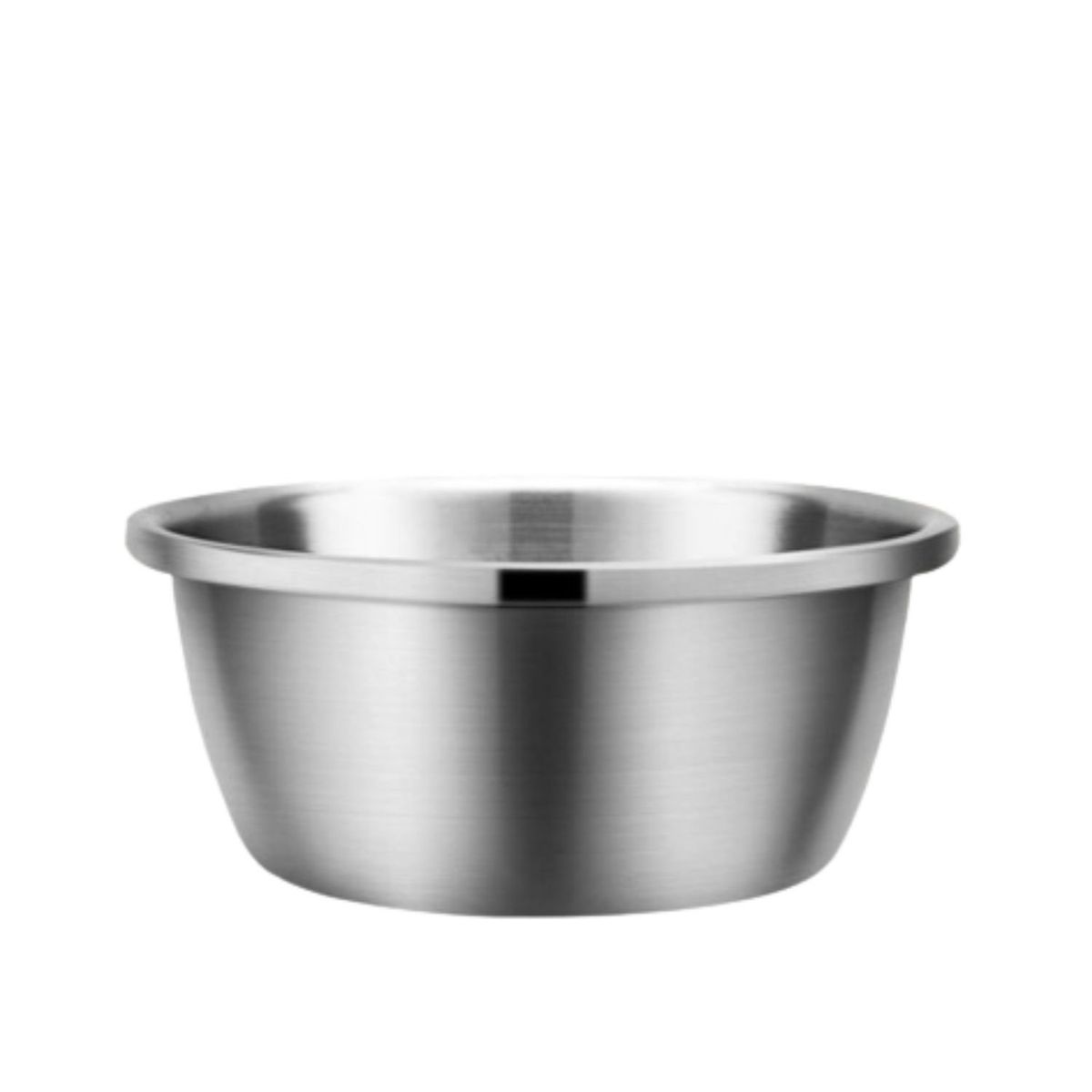 GENERICO - Bowl Ensaladera Redondo Fuente Base Plana Acero Cocina 18CM.