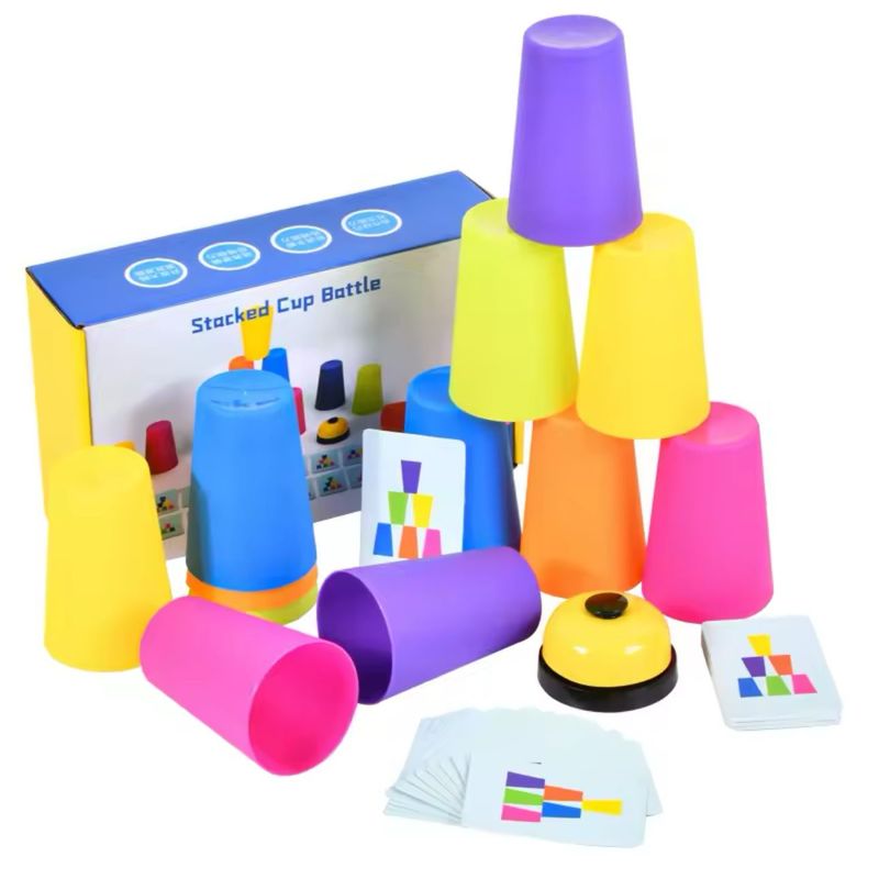 GENERICO - Juego De Vasos Apilables Stackked Cup Estimulación Cognitiva