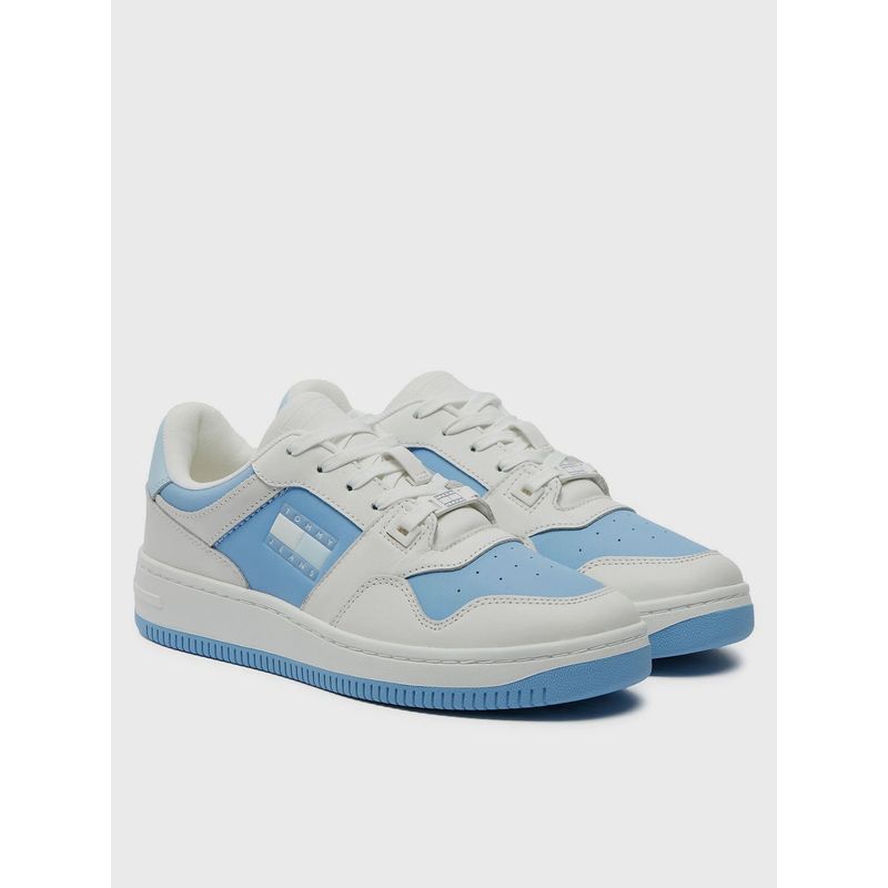TOMMY HILFIGER - Zapatillas Basket Retro De Cuero Multicolor Tommy Hilfiger