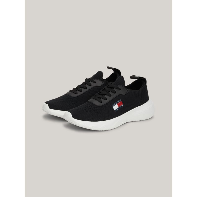 TOMMY HILFIGER - Zapatillas Running De Punto Negro Tommy Hilfiger