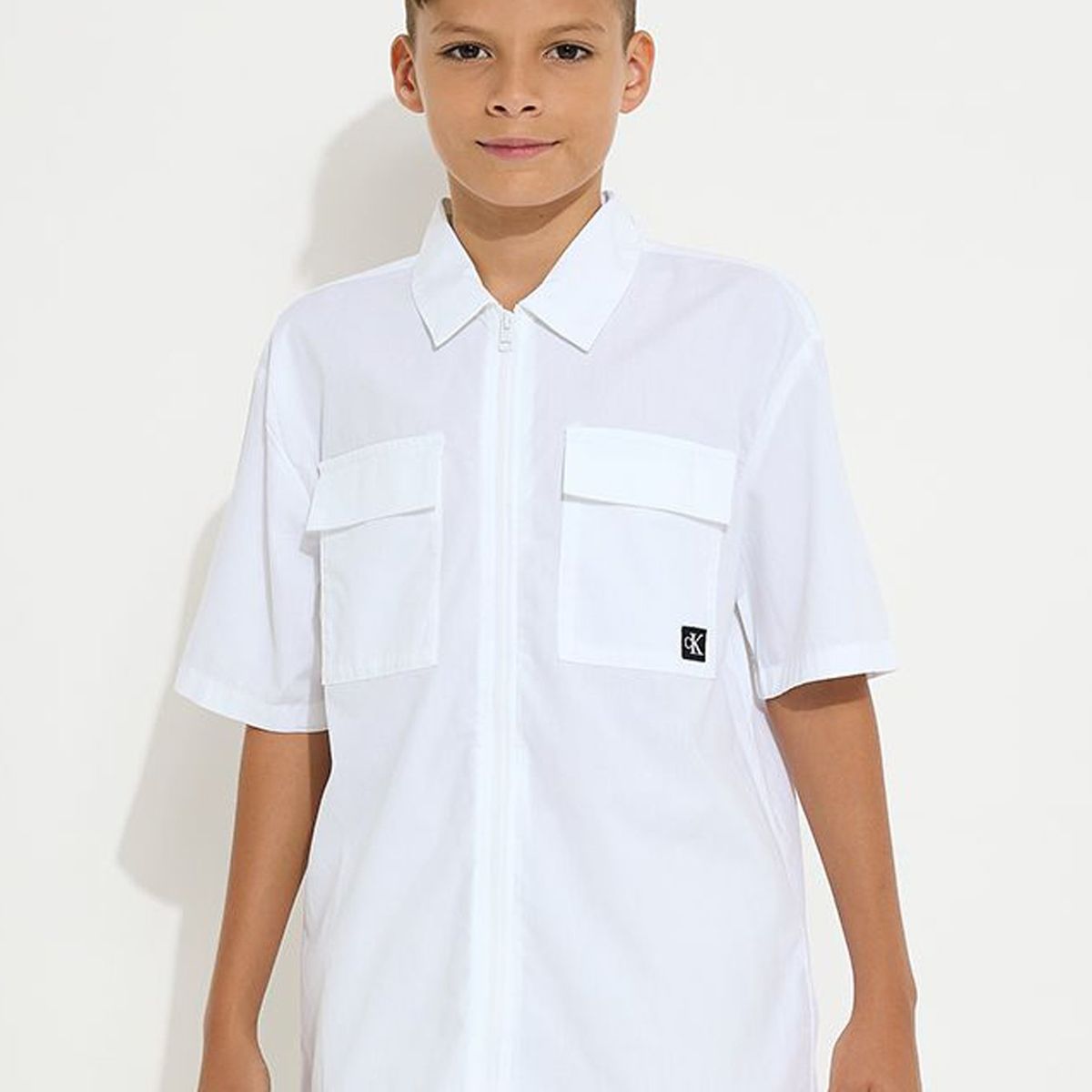 CALVIN KLEIN - Camisa Niño Popeline Blanco Calvin Klein