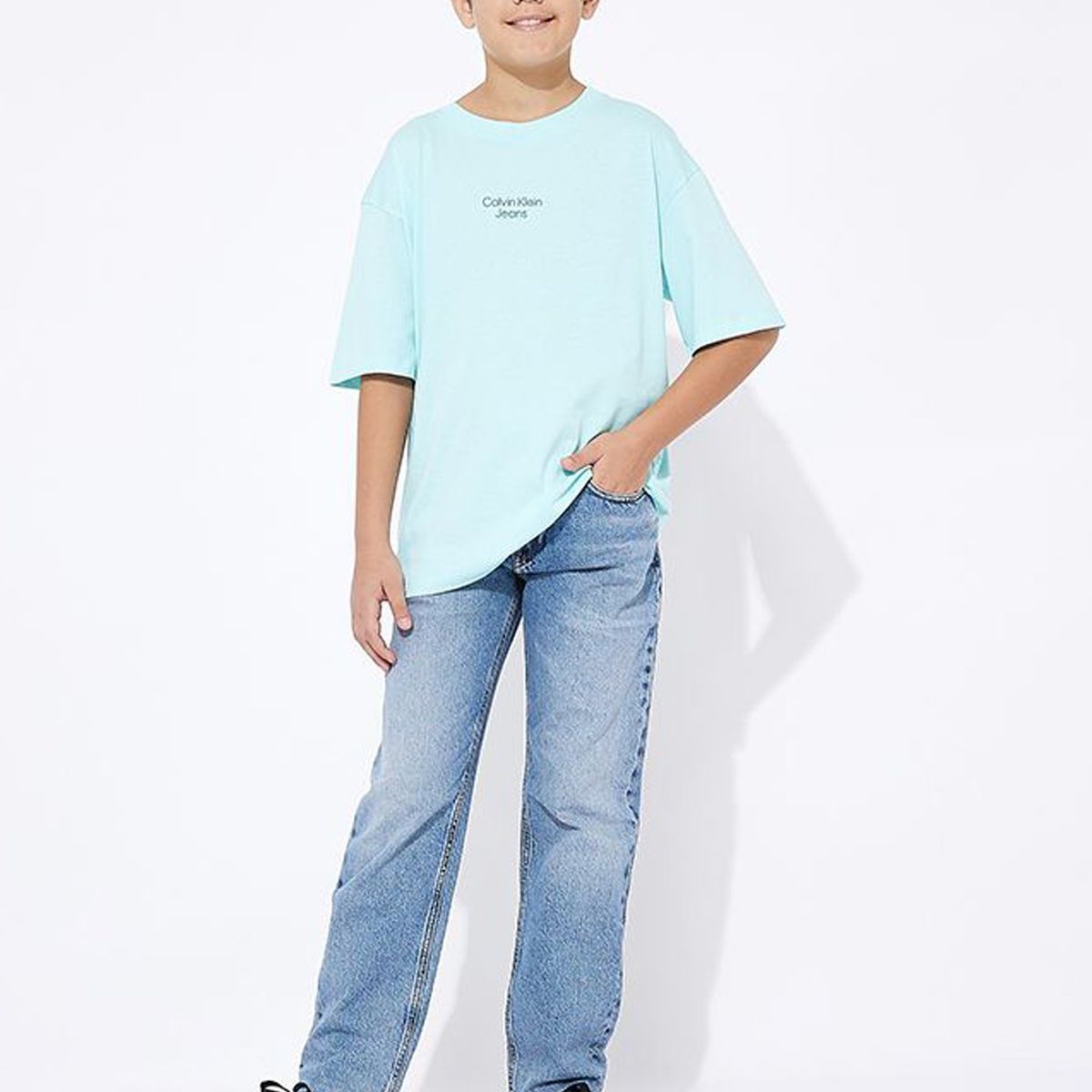 CALVIN KLEIN - Polera Niño Serenity Azul Calvin Klein