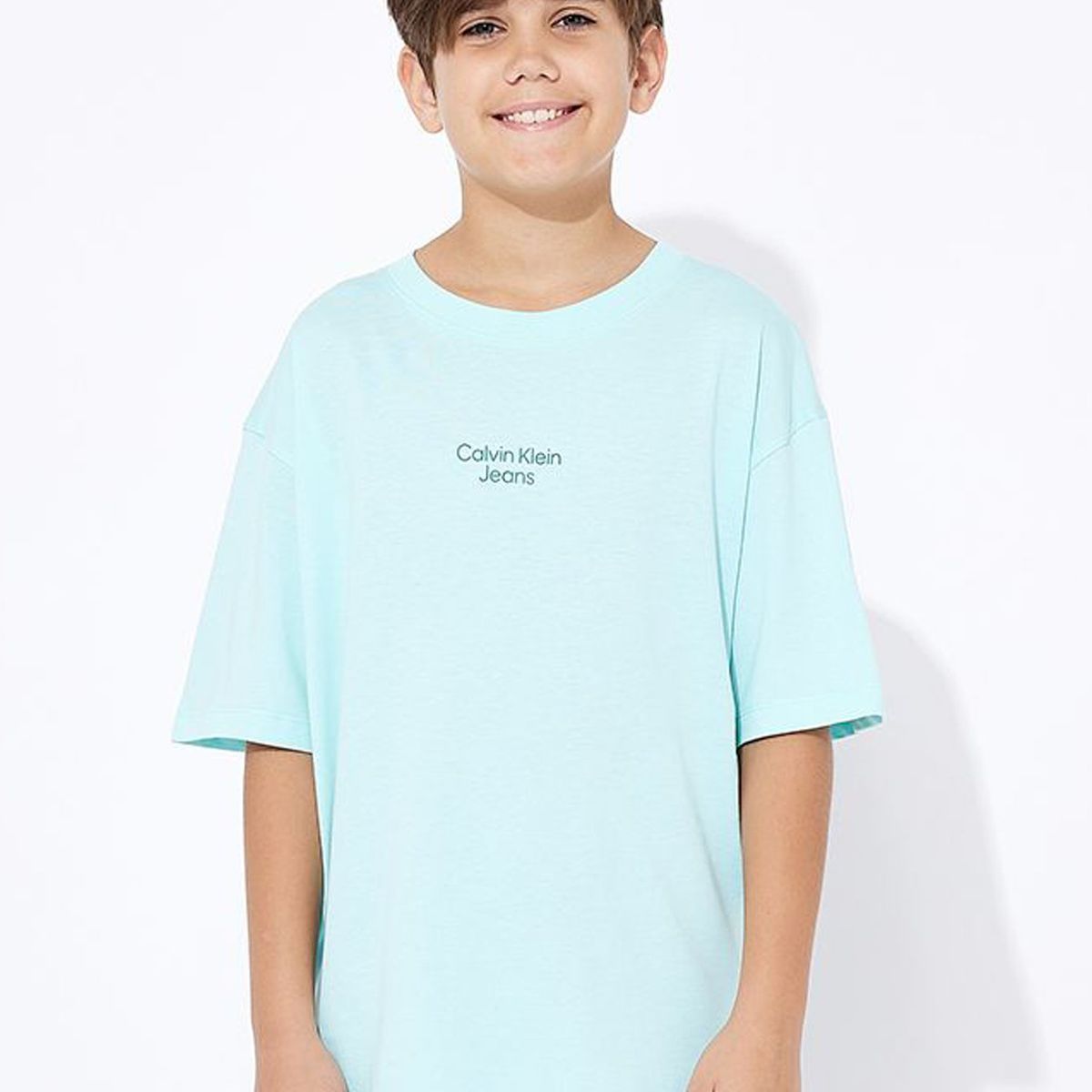 CALVIN KLEIN - Polera Niño Serenity Azul Calvin Klein