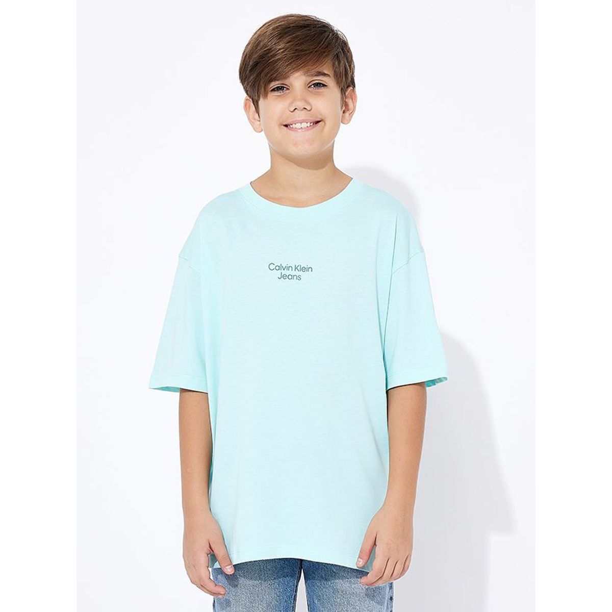 CALVIN KLEIN - Polera Niño Serenity Azul Calvin Klein