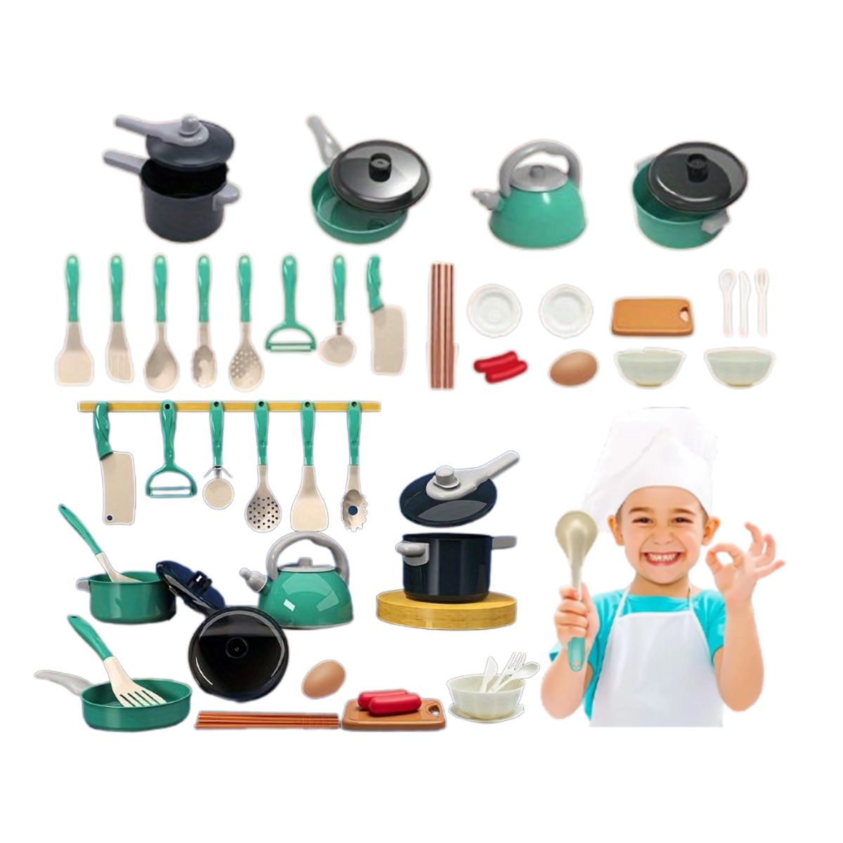 ATURE - 28 Piezas Juguetes De Cocina Utensilios Juego De Casa Niños