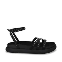 Sandalia Mujer Negra Plana 53703